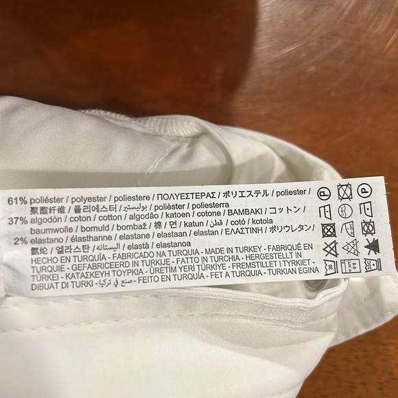 Zara women white wide leg high waist cargo pants size XS  NWT - Picture 10 of 11